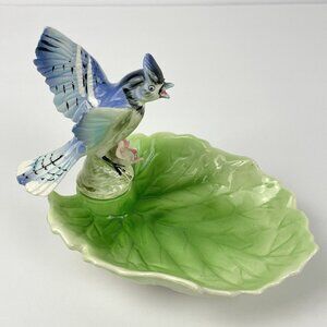 Vintage Lipper & Mann Creations Japan Porcelain Leaf Trinket Dish